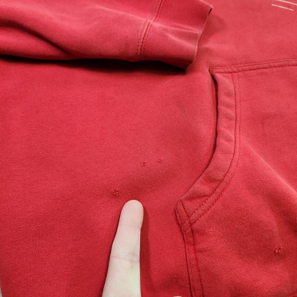 Vintage Alpine Stars Hoodie Men 2XL Y2K Motocross Heavy Cotton Red Dirtbike 90s - Picture 7 of 12